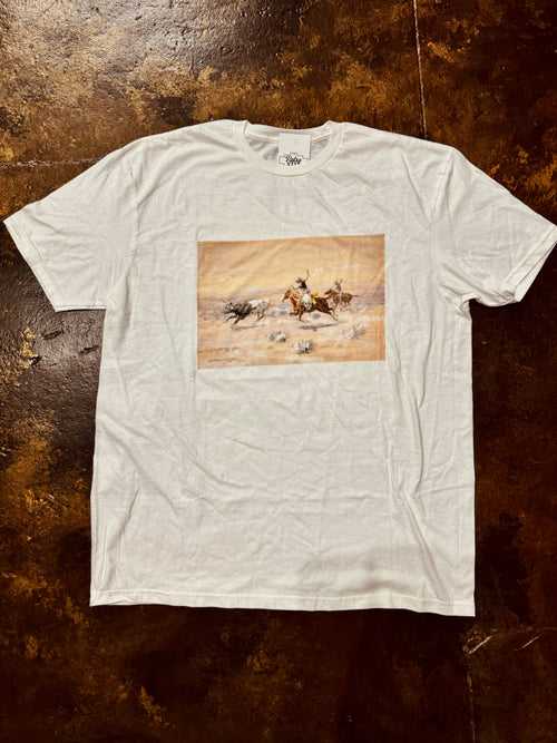 Double Cowboy Western Scene Tee